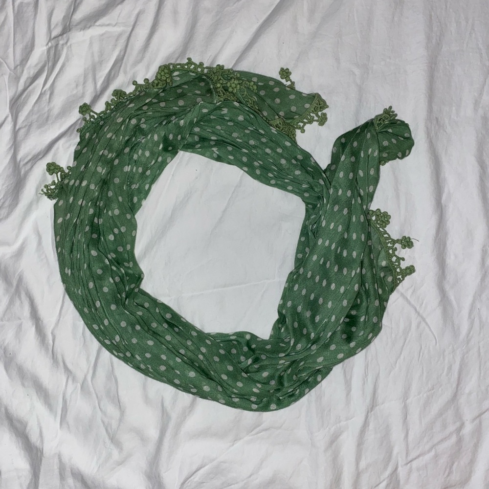 Like New Lightweight Polka Dot Scarf